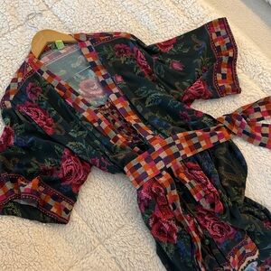 FARM Rio Floral Mini Dress - Green and Pink